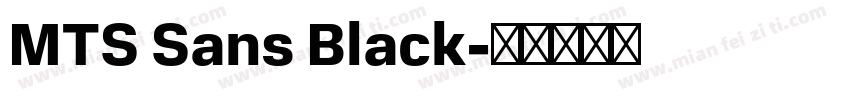 MTS Sans Black字体转换